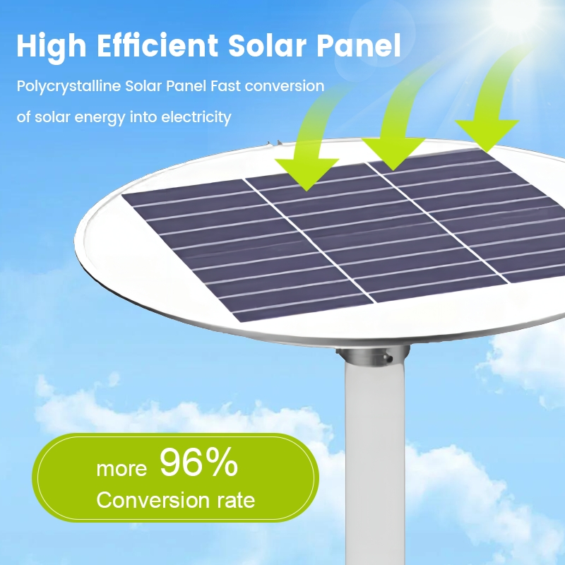 High Lumen IP65 Remote Light Control Sensor UFO Lamp Park All in One LED Solar Garden Lights