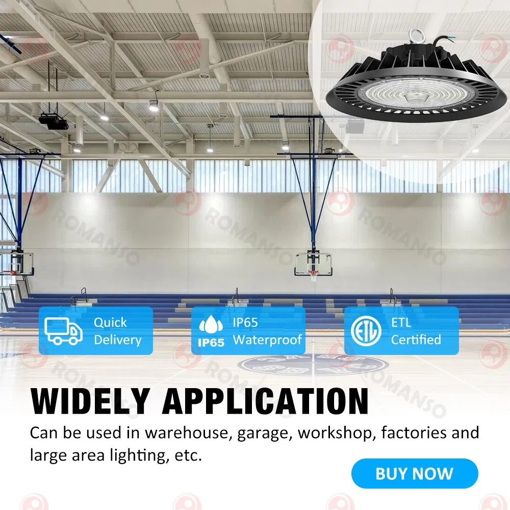 Aluminum 150lm/W/170lm/W Romanso or ODM Canopy Lights LED High Bay Light