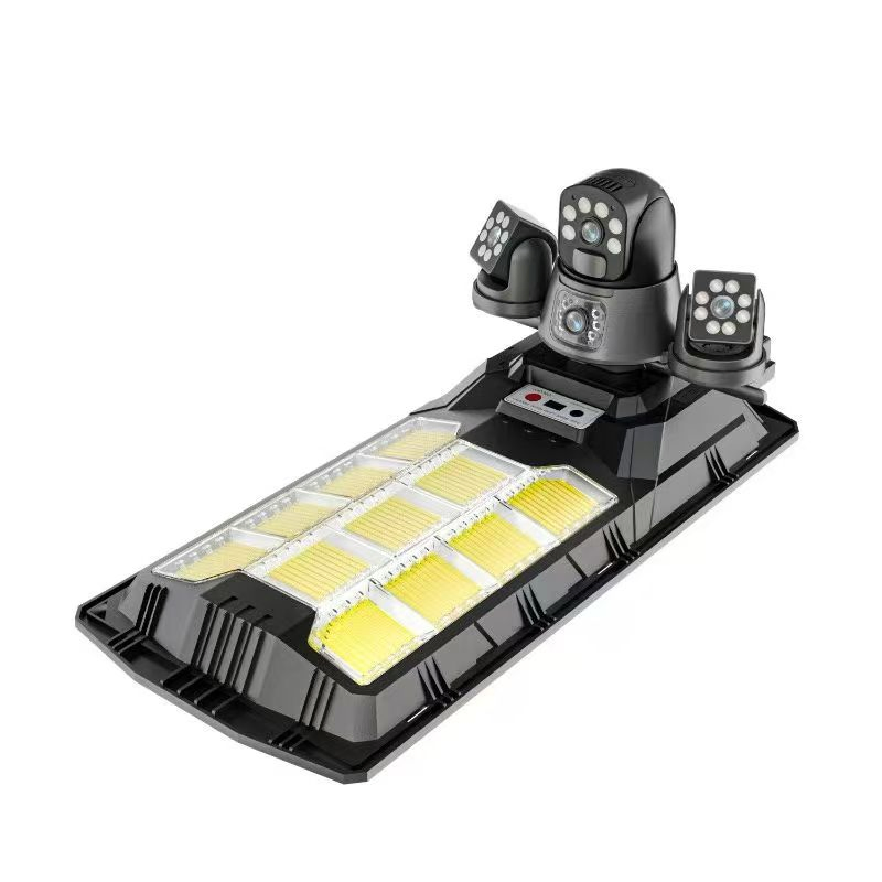 Integrated Solar Street Light Outdoor Waterproof with CCTV WiFi Camera 4G