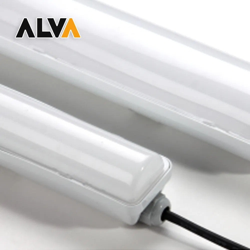 Empty Weatherproof Waterproof Lighting Fixture Vapor Tight 2FT 4FT 5FT IP65 Without LED Tube T8 2X18W 2X36W 2X54W LED Tri-Proof Light with Without Metal Plate