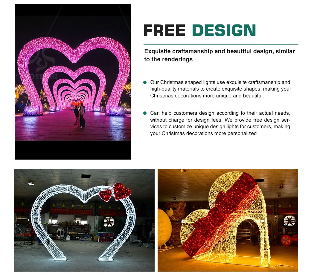 LED Heart Tunnel Arch Light 6
