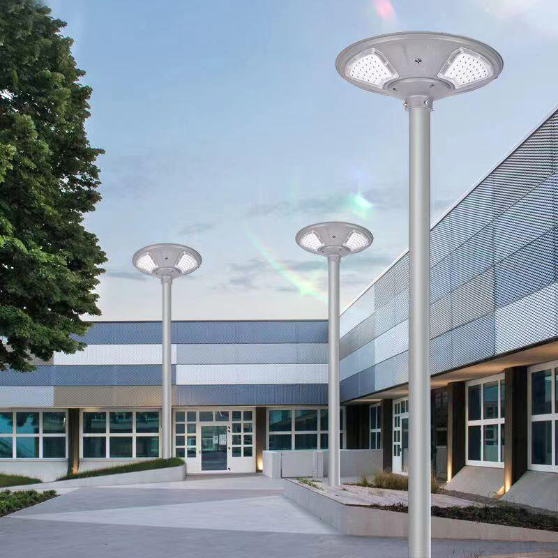 High Lumen IP65 Remote Light Control Sensor UFO Lamp Park All in One LED Solar Garden Lights