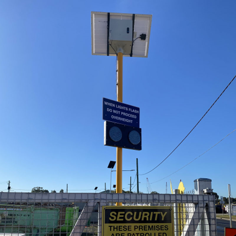 Infrared Vehicle Height Warning System for Municipal Infrastructure