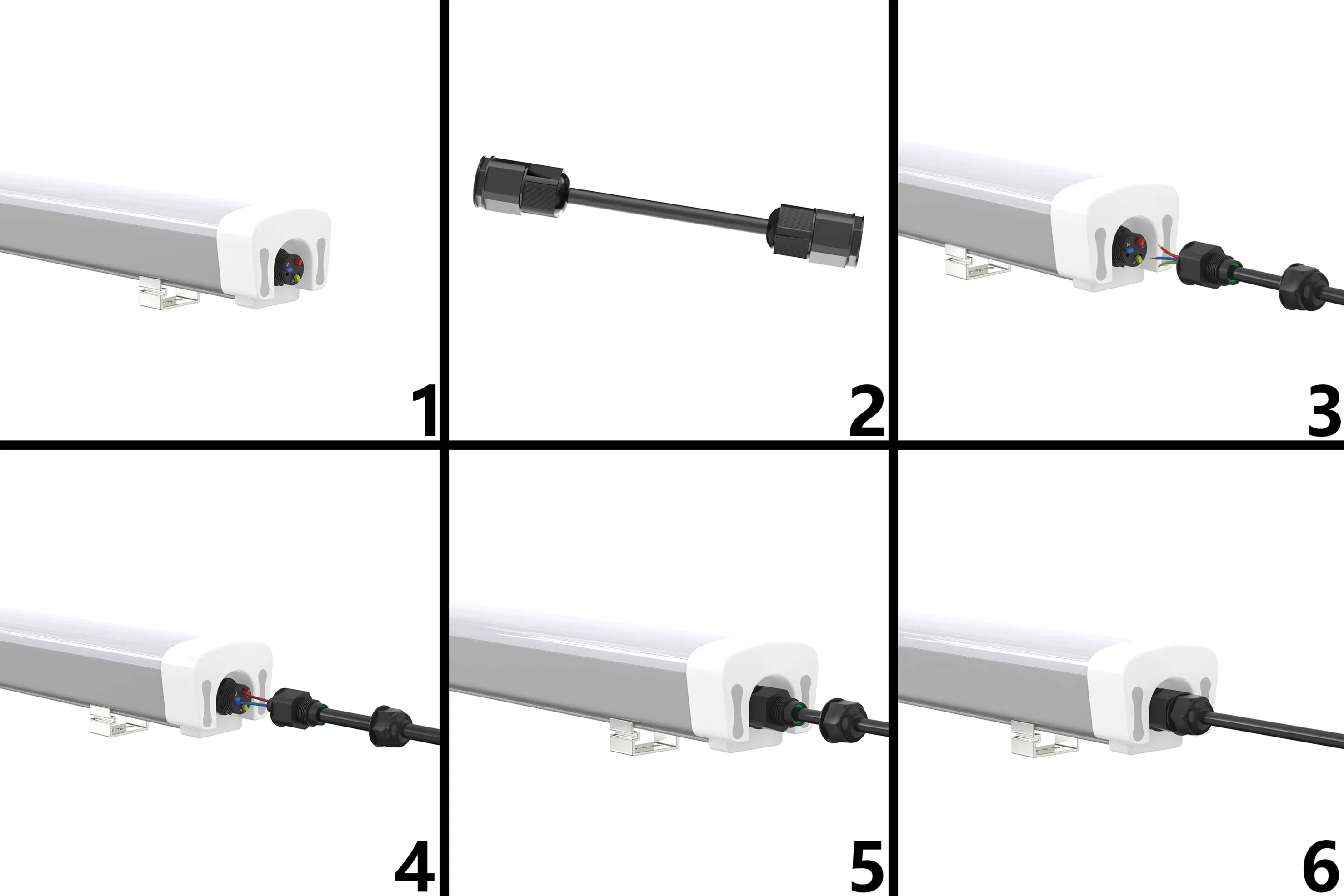 Aluminum Body 1.2m 40W Waterproof Fixture IP66 LED Tri-Proof Light