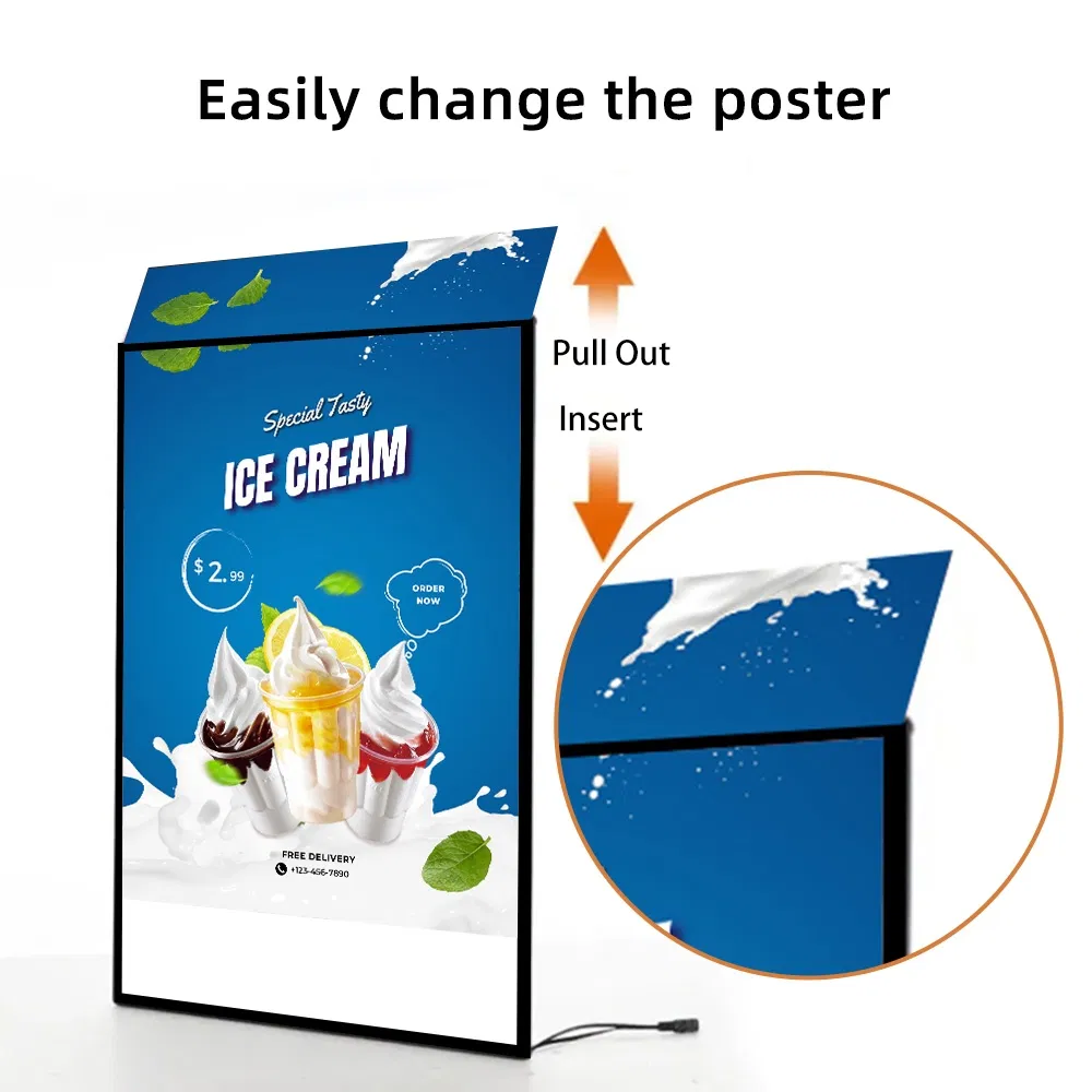 Hot Sale Illuminate Lighting Metal Backlight Light Box Board LED Advertising Billboard Lightbox Profile for Signs