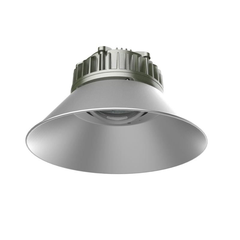 ATEX Hanging Dimmable LED UFO Explosion Proof High Bay Area Light with 90min Emergency Supply