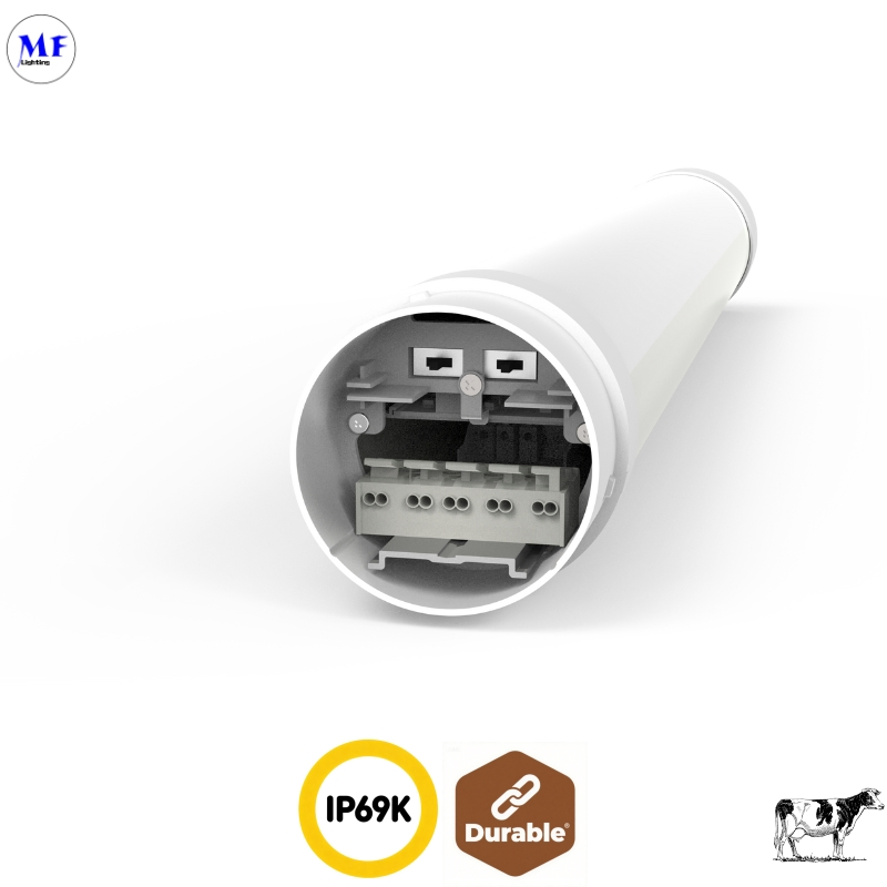 Factory Price IP69K Anti-Ammonia Barn Lamp LED Tri-Proof Light with Emergency for Farm Agricultural Workshop Diary Cow Plant Poultry Houses