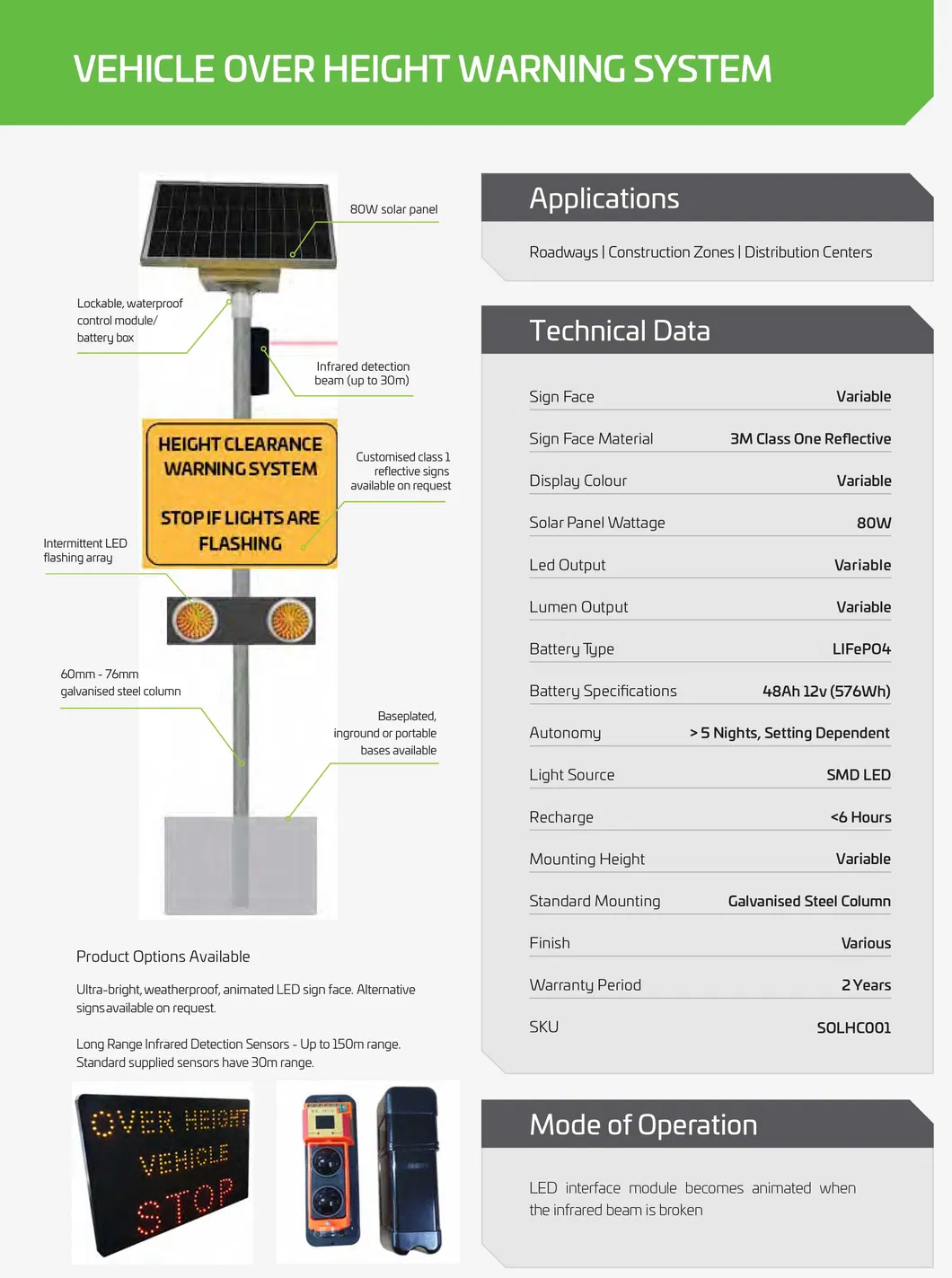 Over Height Detection System