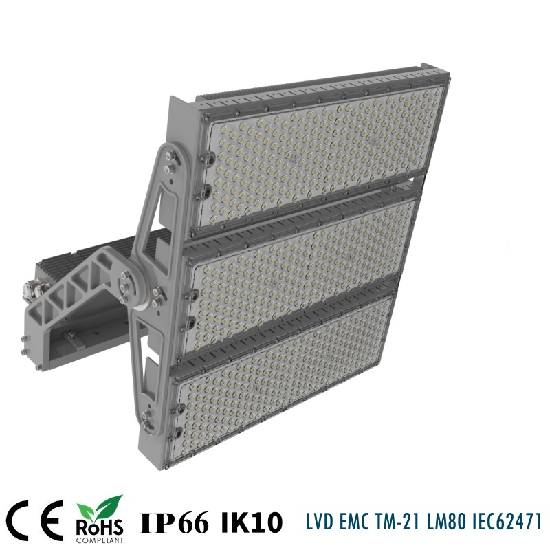 165lm/W 5050SMD IP66 Ik10 5 Years Warranty 1500W LED Stadium Flood Light