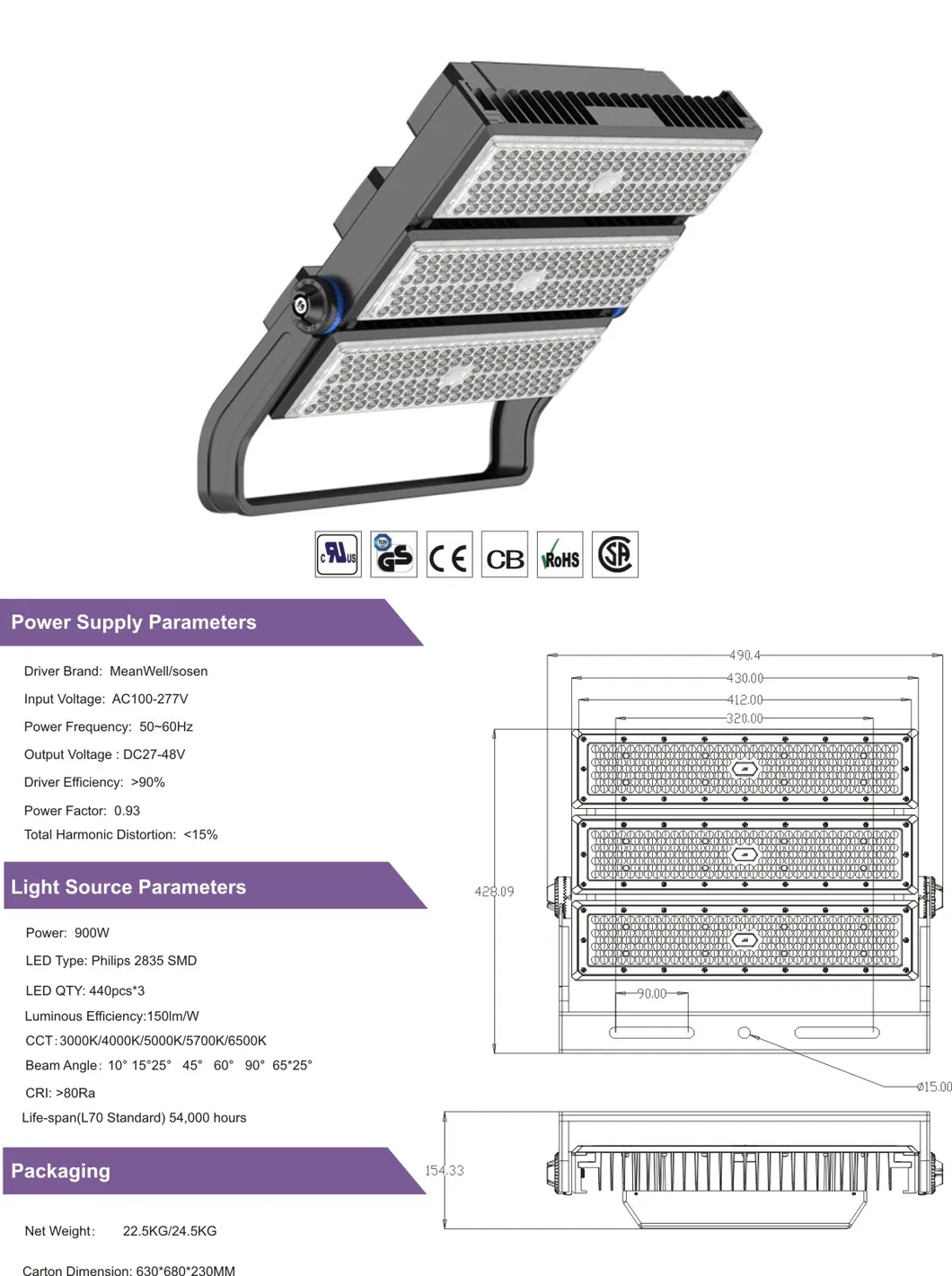 Stadium Floodlight View 3