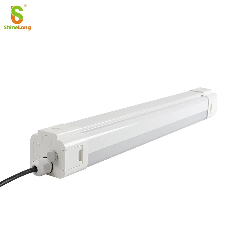 4FT LED Vapor Tight Light, Power and CCT Adjustable Tri-Proof Light, 140lm/W, IP65 Ik10 Waterproof Light