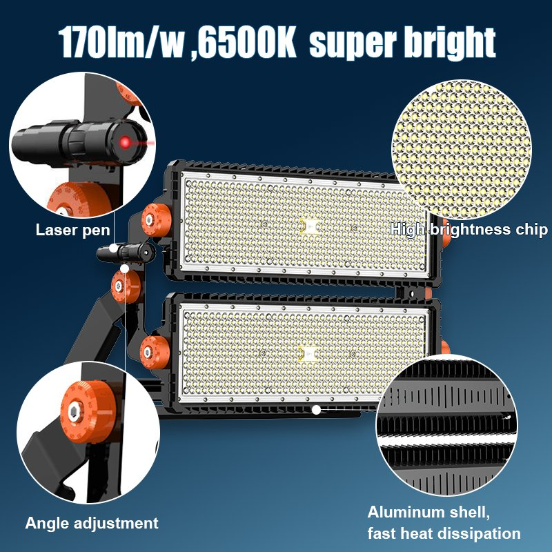 Waterproof IP66 LED Sports 600W Football Field Stadium Flood Light Fixtures