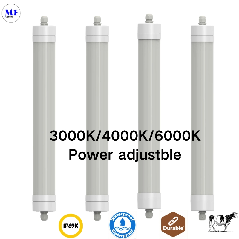 Factory Price IP69K Anti-Ammonia Barn Lamp LED Tri-Proof Light with Emergency for Farm Agricultural Workshop Diary Cow Plant Poultry Houses