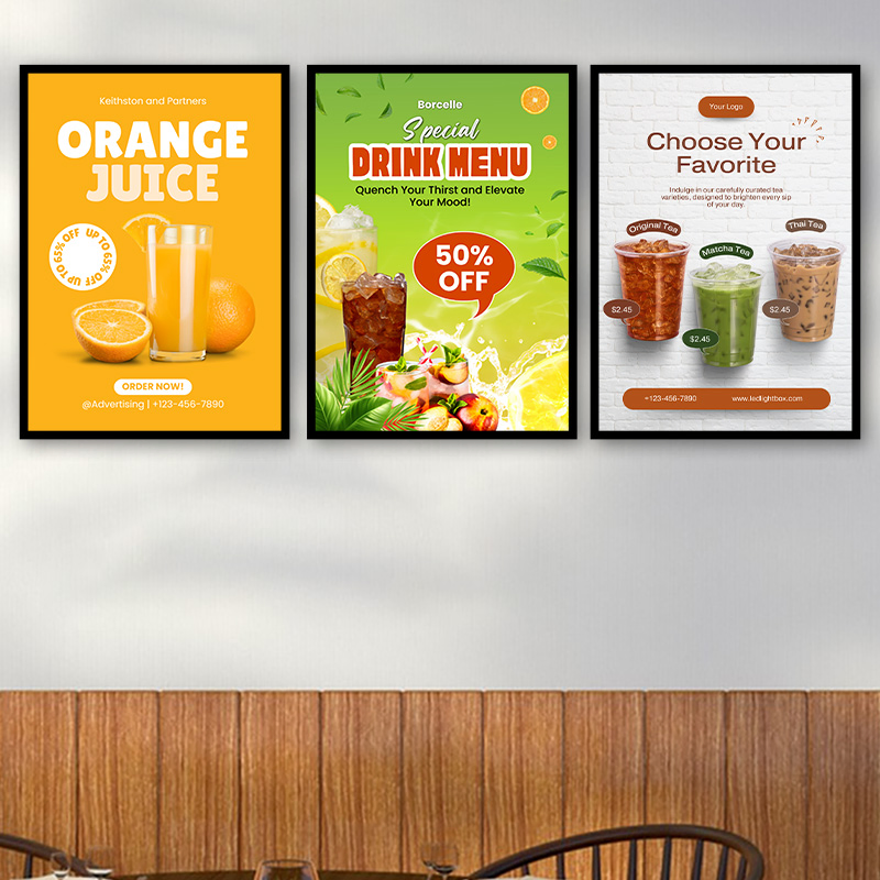 Hot Sale Illuminate Lighting Metal Backlight Light Box Board LED Advertising Billboard Lightbox Profile for Signs