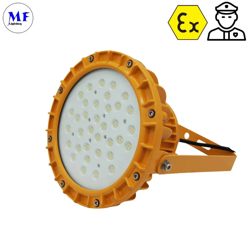 40W 60W 80W 100W 200W Atex Certificate Oil and Gasoline Harsh Environment Explosive Zone Wall Ceiling Hanging LED Explosion Proof Light