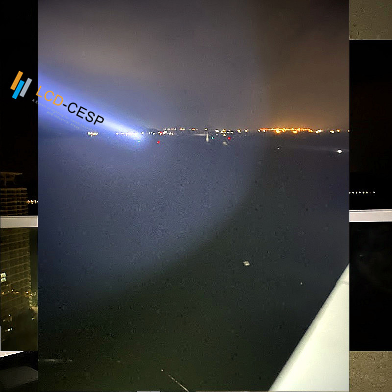 Remote-Controlled Roating Marine LED Searchlight with Laser-Style Parallel Beam Optics 100-277VAC and 12-24VDC 80W-350W Explosion Proof for Offshore Oil &amp; Gas