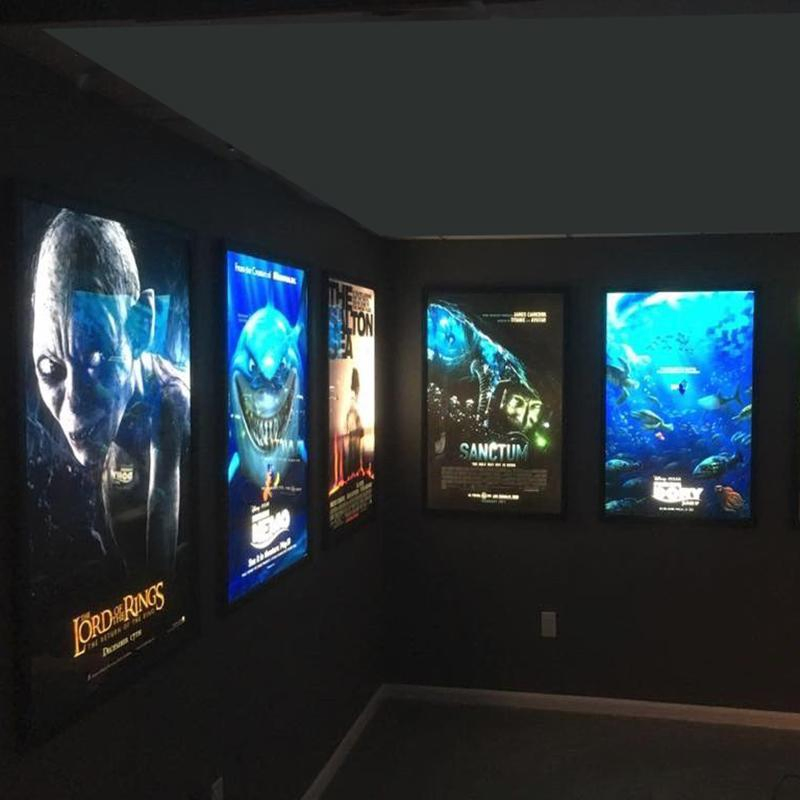 Snap Aluminum Frame Slim LED Backlit Movie Light Box Lighting Billboard Sign