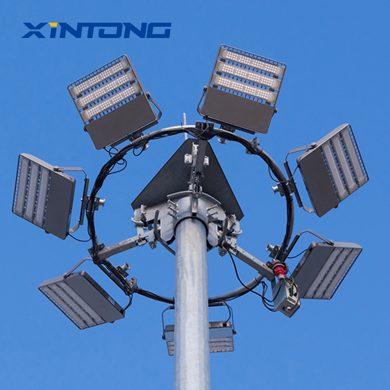 Waterproof Galvanized Octagonal Outdoor LED Tunnel Flood High Mast Pole Tower Light