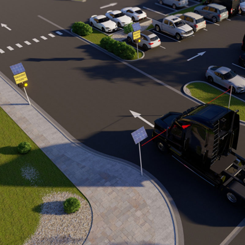 Solar-Powered Vehicle Over Height Warning System for Roadway Safety