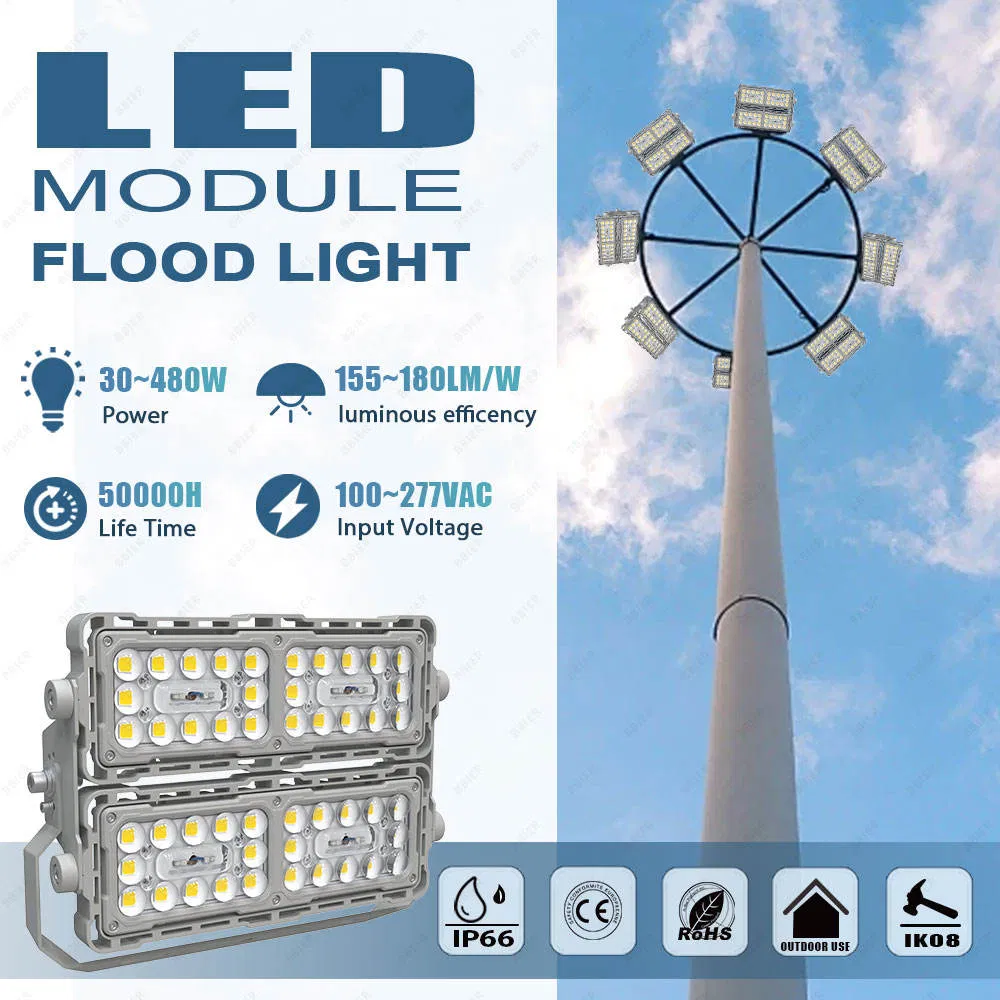 Bbier High Mast Waterproof IP66 Sport Stadium Flood Lamp Field 300W 320W 360W 400W 480W Outdoor LED Flood Light
