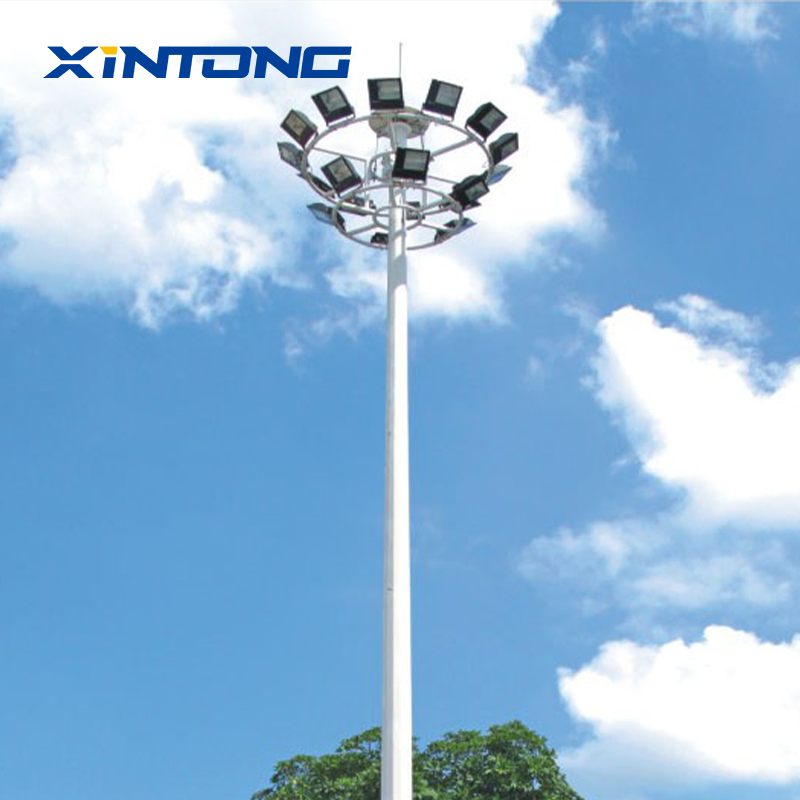 Waterproof Galvanized Octagonal Outdoor LED Tunnel Flood High Mast Pole Tower Light
