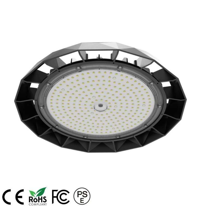 IP65 Ik09 AC100-277V 150lm/W 150W Sosen Driver Flickfree UFO Canopy Light LED High Bay Lamp