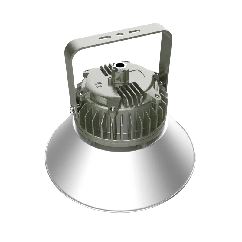 ATEX Hanging Dimmable LED UFO Explosion Proof High Bay Area Light with 90min Emergency Supply