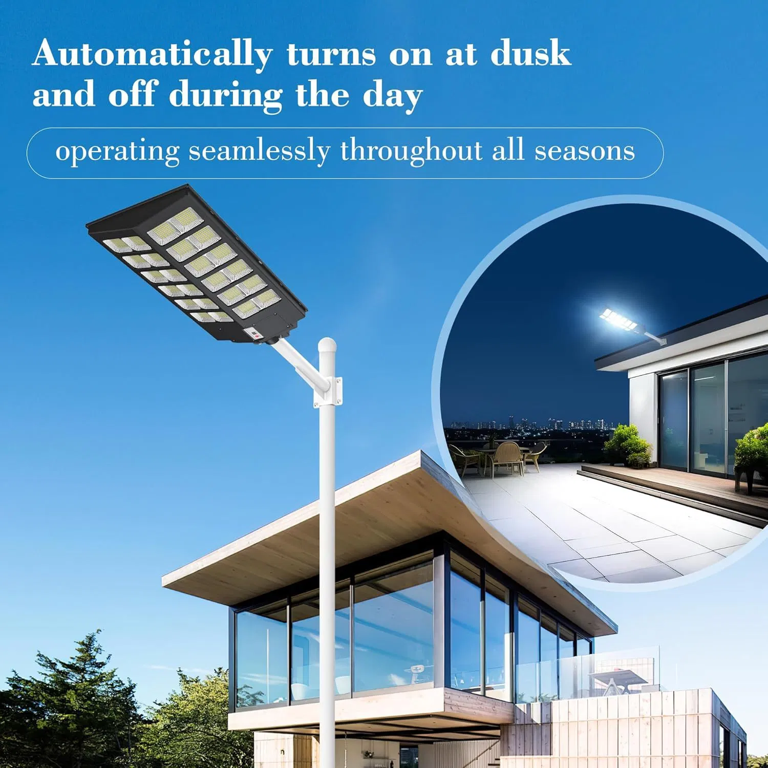 All-in-One 50W Solar Street Light Easy Installation for Gardens