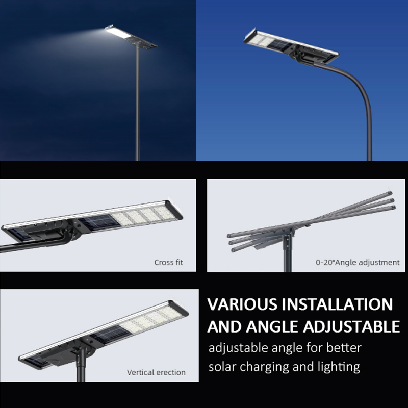 Commercial 120W 150W 180W Solar Street Light Integrated Powered LED 100W MPPT Solar Street Light Controller