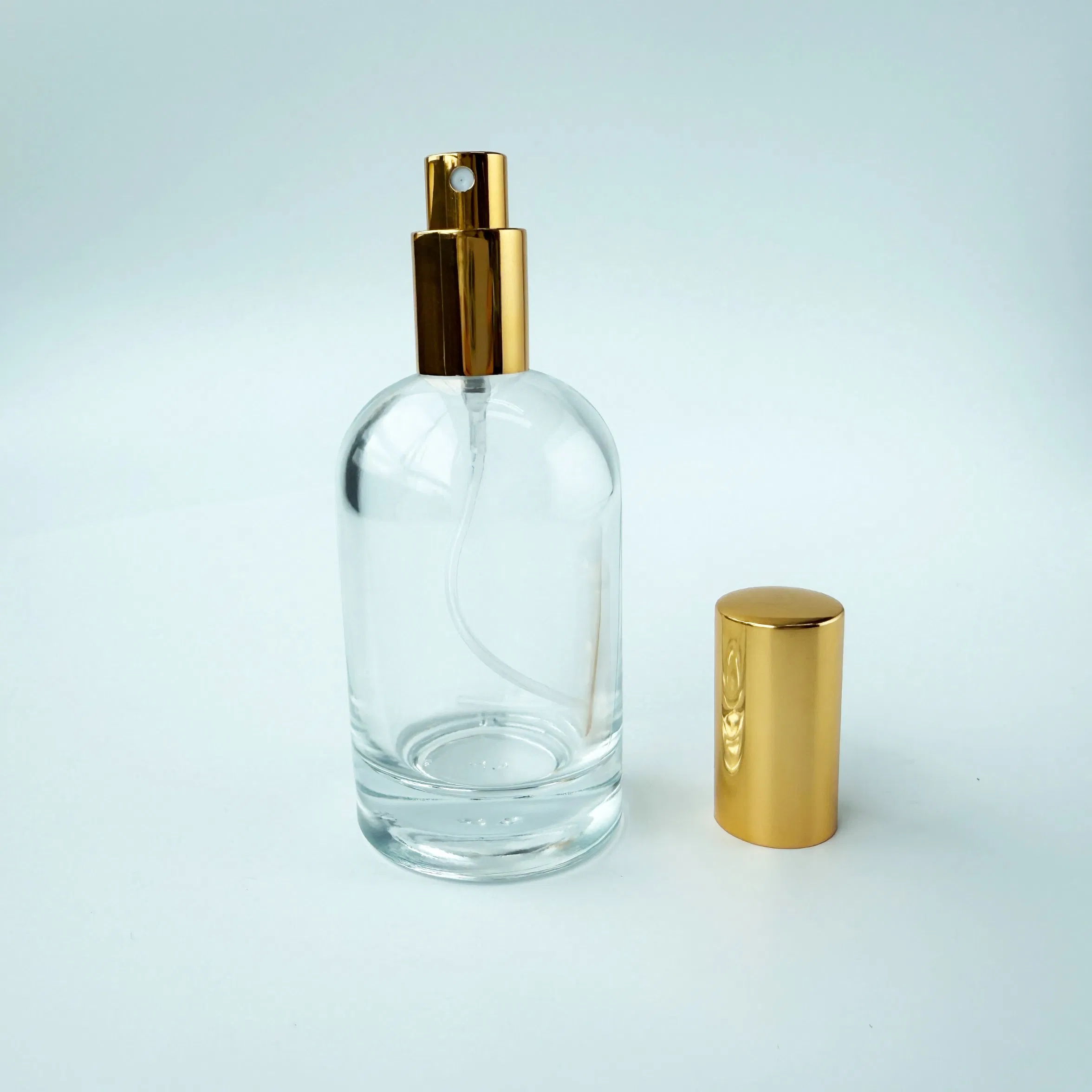 100ml Barrel Clear Round Shoulder Heavy Thick Base Body Perfume Glass Face Mist Bottle