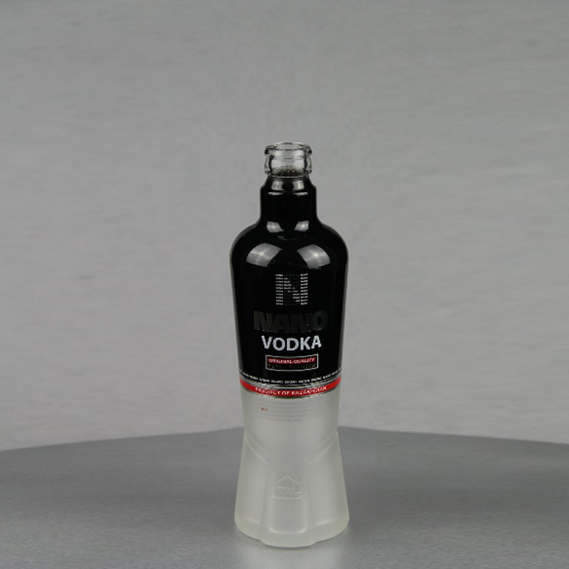 Pink Painting Vodka Bottle Luxury Liquor Spirits Flint Glass Bottle