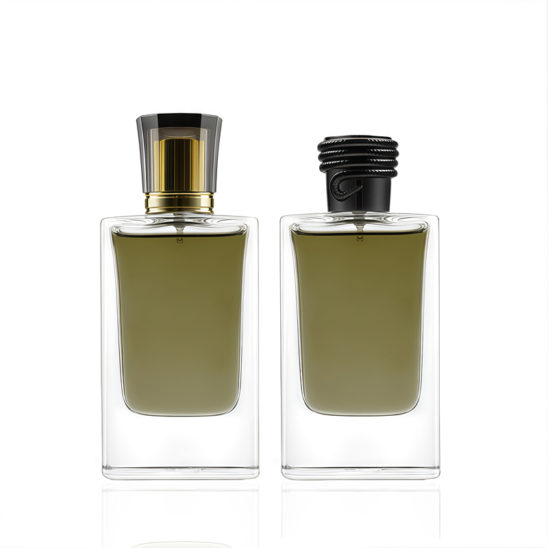 Wholesale Thick Base Square Empty 50ml Glass Perfume Bottle with Cap