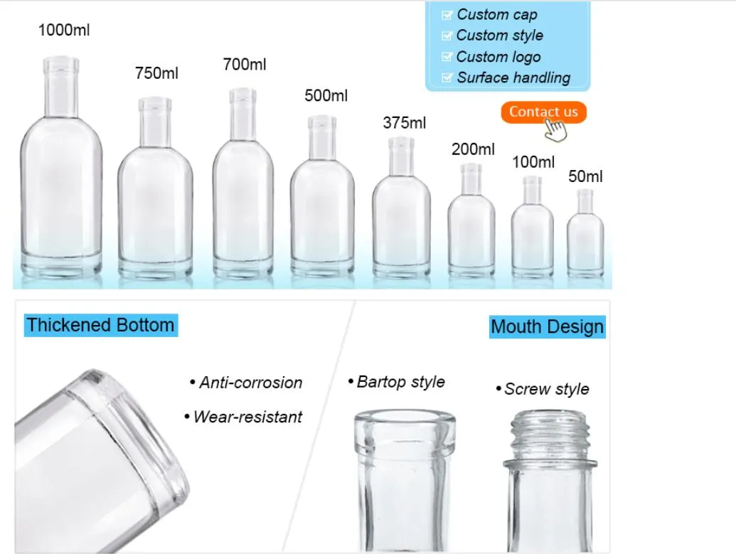 Glass Liquor Bottle View 1