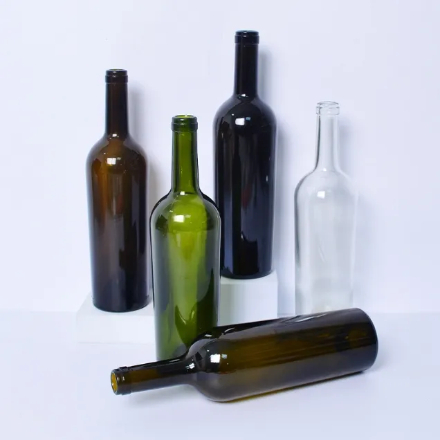 Green Glass Wine Bottle Details