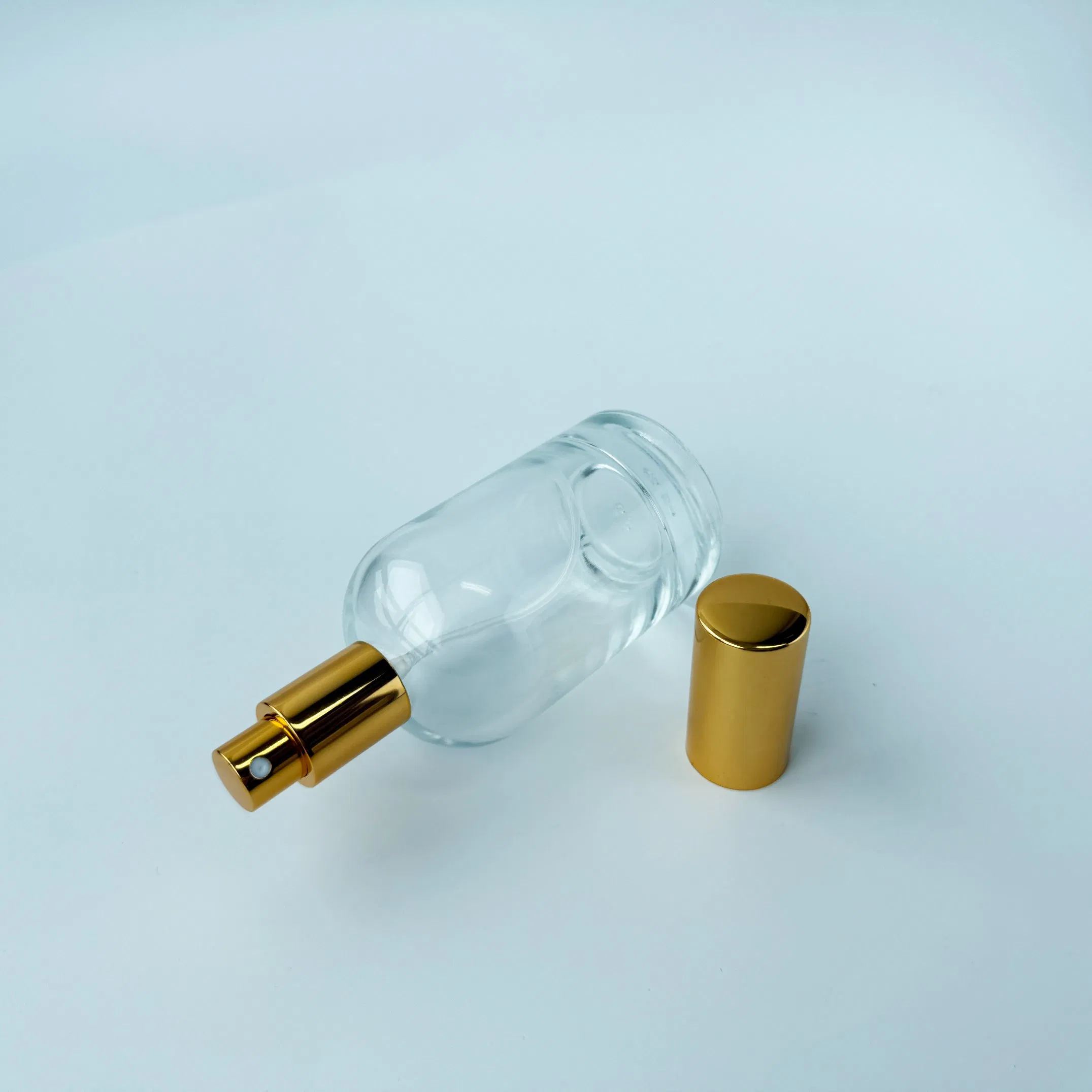 100ml Barrel Clear Round Shoulder Heavy Thick Base Body Perfume Glass Face Mist Bottle