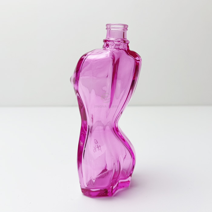 50ml Women Body Shape Glass Bottle for Perfume Colored Custom Skill Printing
