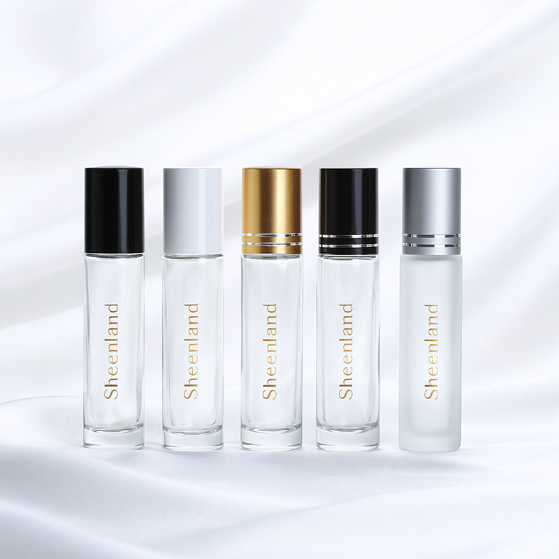 10ml Frosted Matte Black Glass Roll-on Bottle for Perfume Essential Oils with Screen-Printed Surface