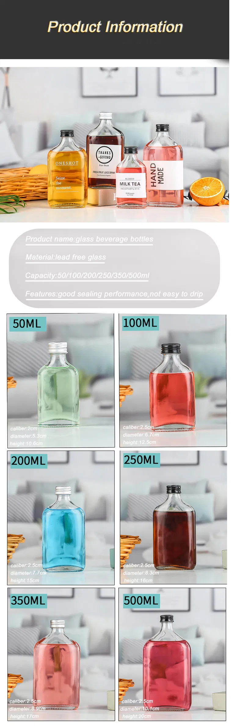 Spirit Liquor Glass Bottle