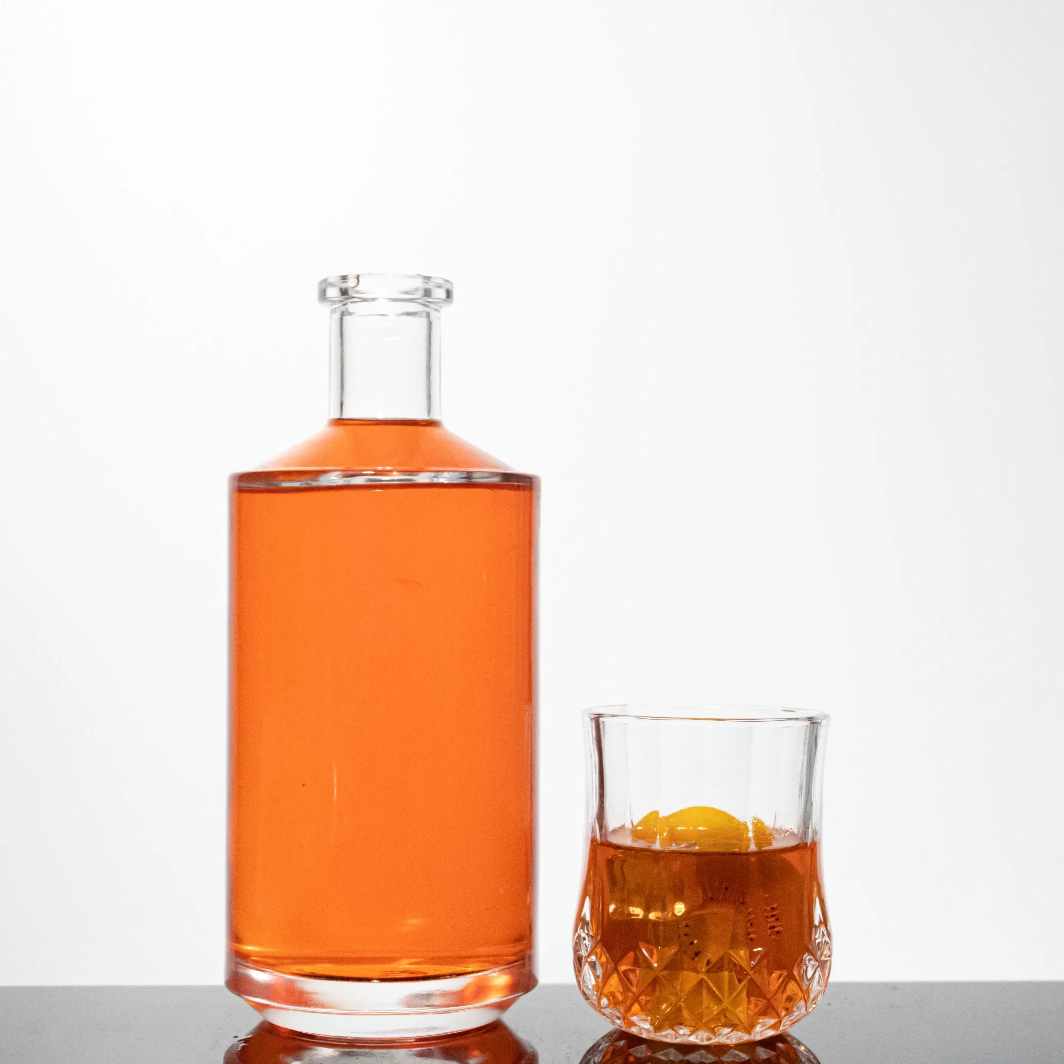 700ml 750ml Extra Premium Flint Silk Screen Printed Spirits Liquor Gin Vodka Glass Bottle