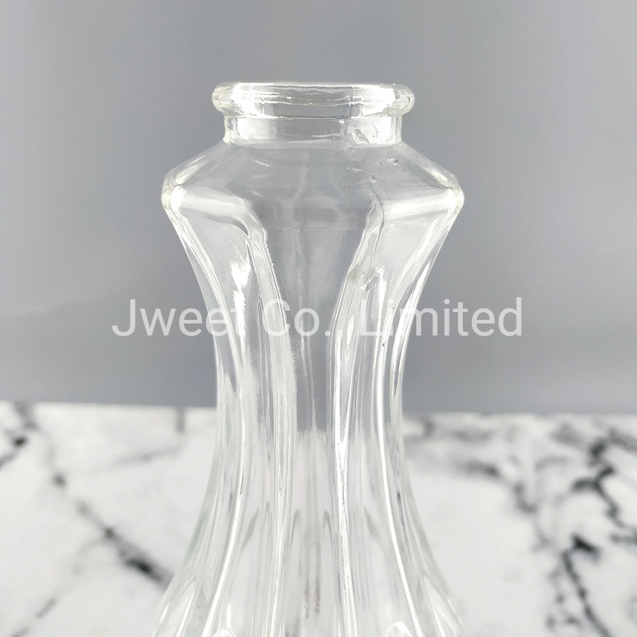 375ml Lantern Shape Short Neck Glass Wine Rum Bottle