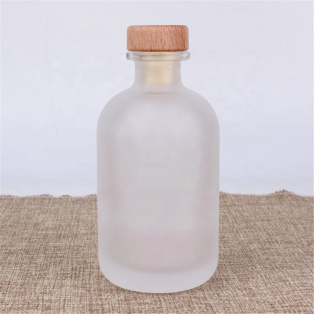 Mini Short Neck Flat Shoulder 250ml 500ml Color Sparying 700ml 750ml Glass Liquor Spirit Wine Brandy Vodka Whisky Bottle with Cork