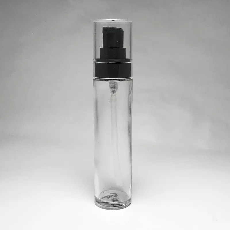 Black Lotion Gel Transparent Cap Bottle