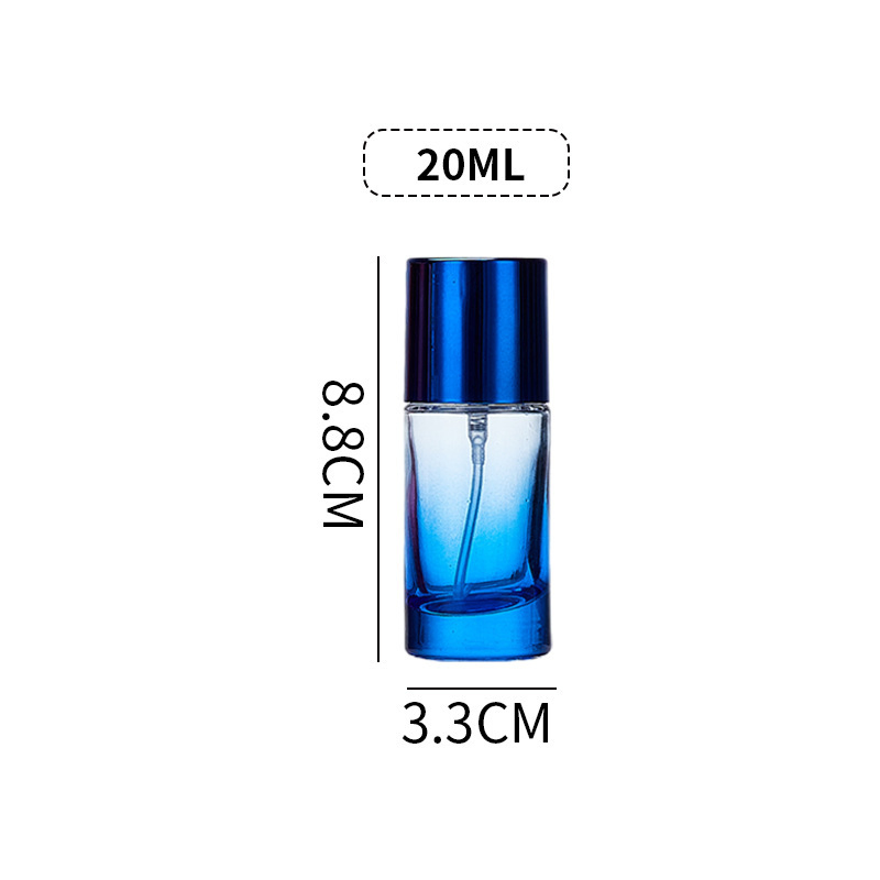 20ml 30ml Glass Perfume Bottle with Sprayer Refillable Cosmetic Atomizer Threaded Thick Base Portable Spray Bottle for Perfumes