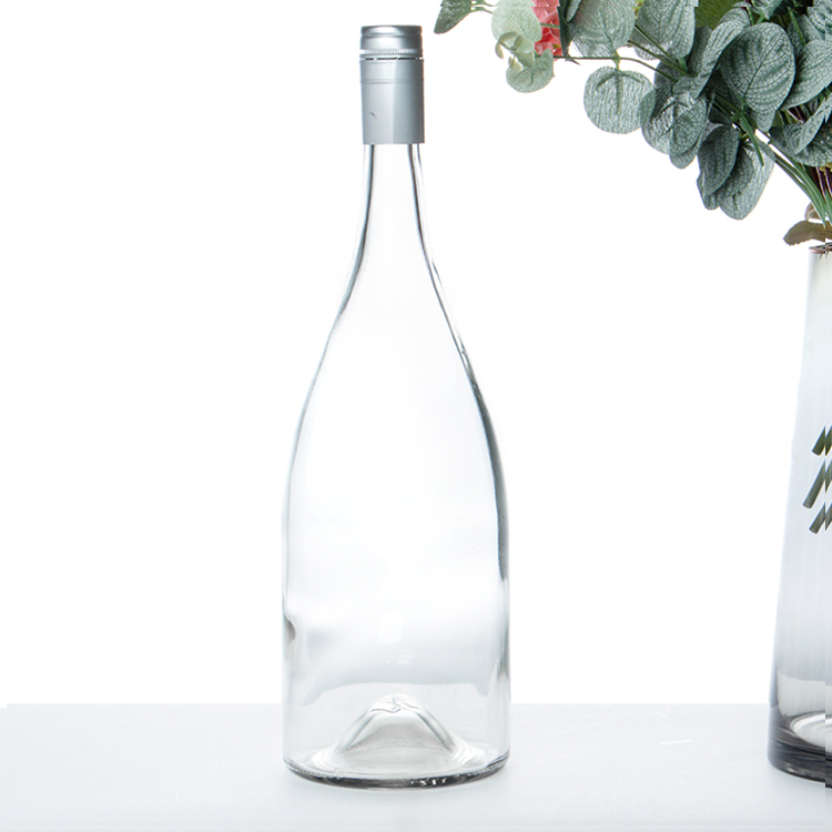 Cork Finish Burgundy Wine Glass Bottle 750ml