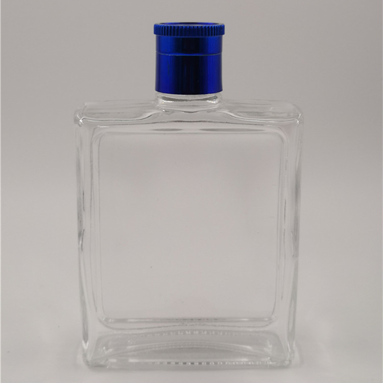 Jingna 200ml Mini Cube Super Flint Clear Empty Small Rectangle Glass Spirit Whisky Gin Liquor Wine Vodka Brandy Bottle with Cork Top