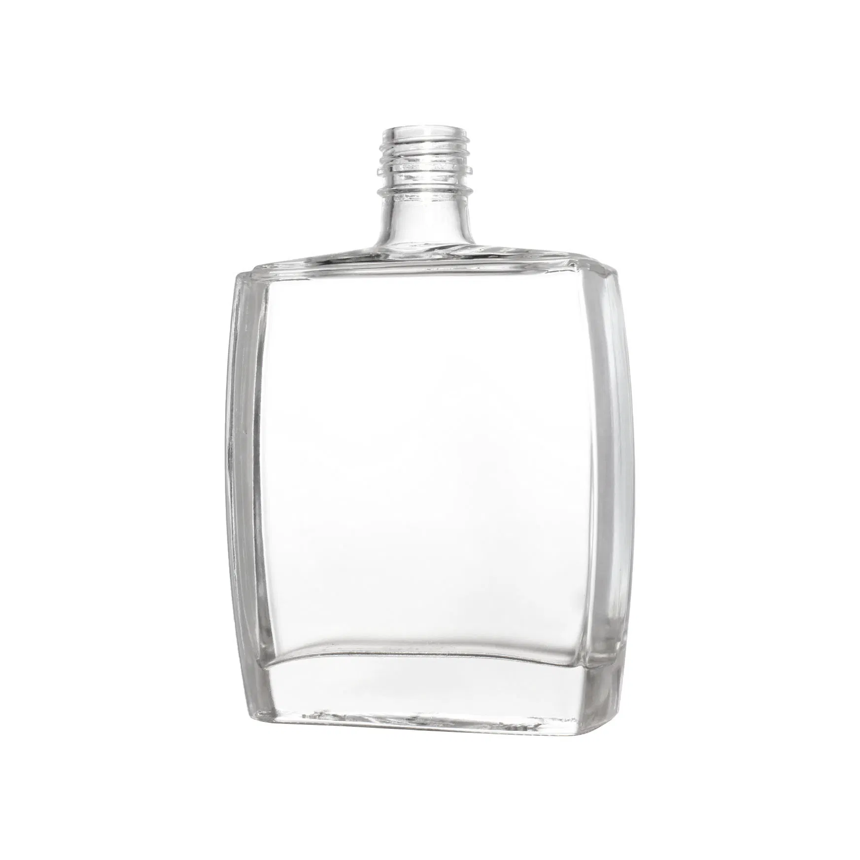 Fancy Rectangular Shape Brandy Bottle Printed 700ml 70cl Whisky Tequila Rum Gin Super Flint Vodka Alcohol Wine Liquor Glass Bottle with Cap for Bar