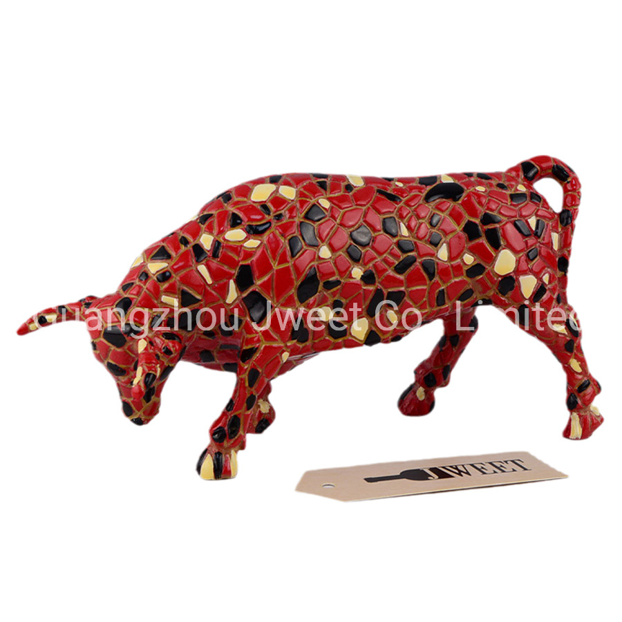 Custom Handmade Wine Bottle Color Ceramic Bull Shape Whisky Bottle