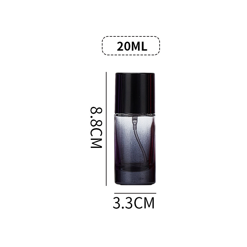 20ml 30ml Glass Perfume Bottle with Sprayer Refillable Cosmetic Atomizer Threaded Thick Base Portable Spray Bottle for Perfumes