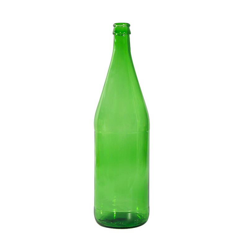 1L Empty Lightweight Green Glass Wine Bottles with Corks for Sale