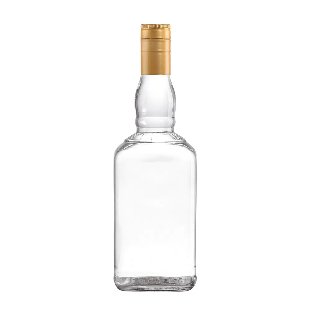 Premium Luxury England Thick Glass Empty Transparent 500ml 750ml Glass Liquor Bottle for Gin Whisky Rum